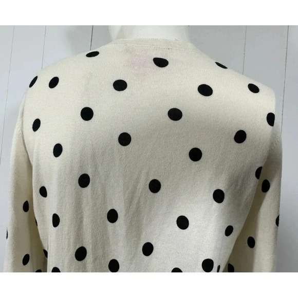 Talbots Oprah Magazine Collection Black Ivory Polka Dots Cardigan Sz S P… - Picture 4 of 6